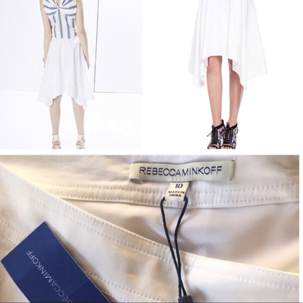 Rebecca Minkoff white Jackie asymmetric skirt - Picture 4 of 4